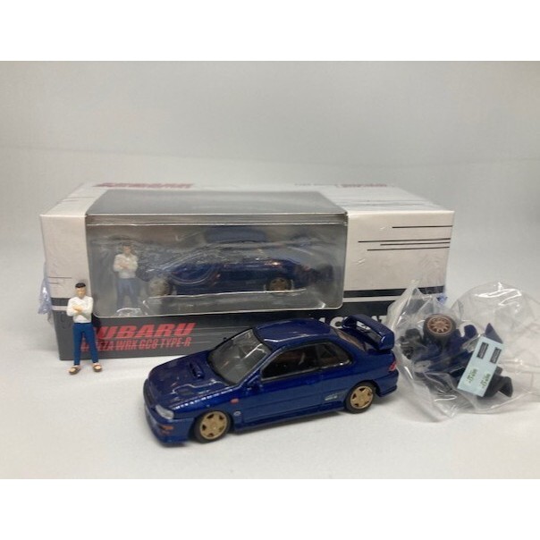 BMC 1/64 SUBARU SUBARU Impreza WRX CG8 พร้อมตุ๊กตารุ่นรถโลหะผสมชุด,พร้อมชิ้นส่วนดัดแปลง สินค้าใหม่พร