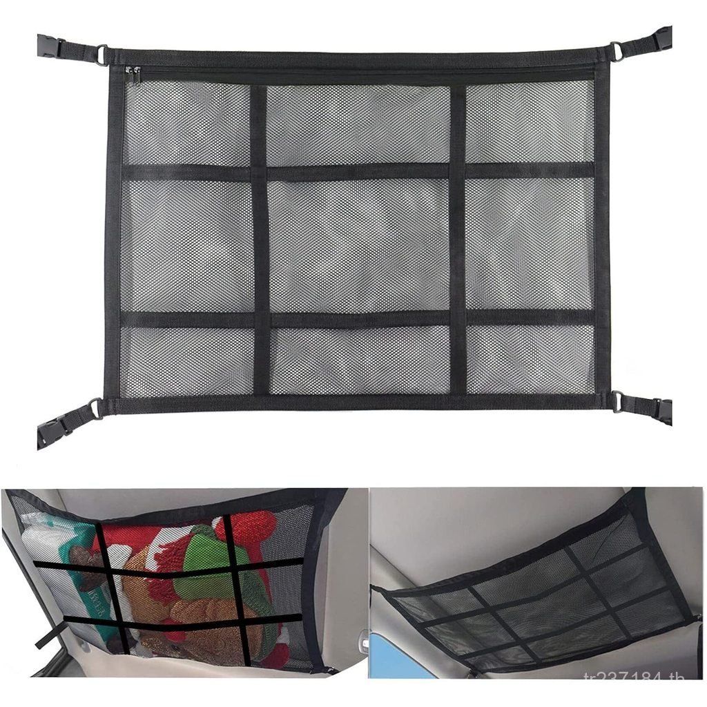 网Cargo Net 天花网เพดาน双层 รถกระเป๋า汽车收纳玩具车顶 29V5