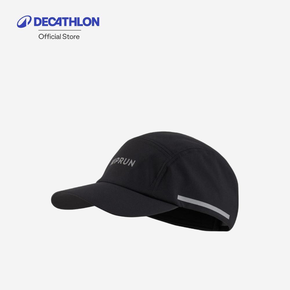 Decathlon หมวกวิ่งกันฝน Kiprun (5 แผง) สะท้อนน้ำ - สีดำ