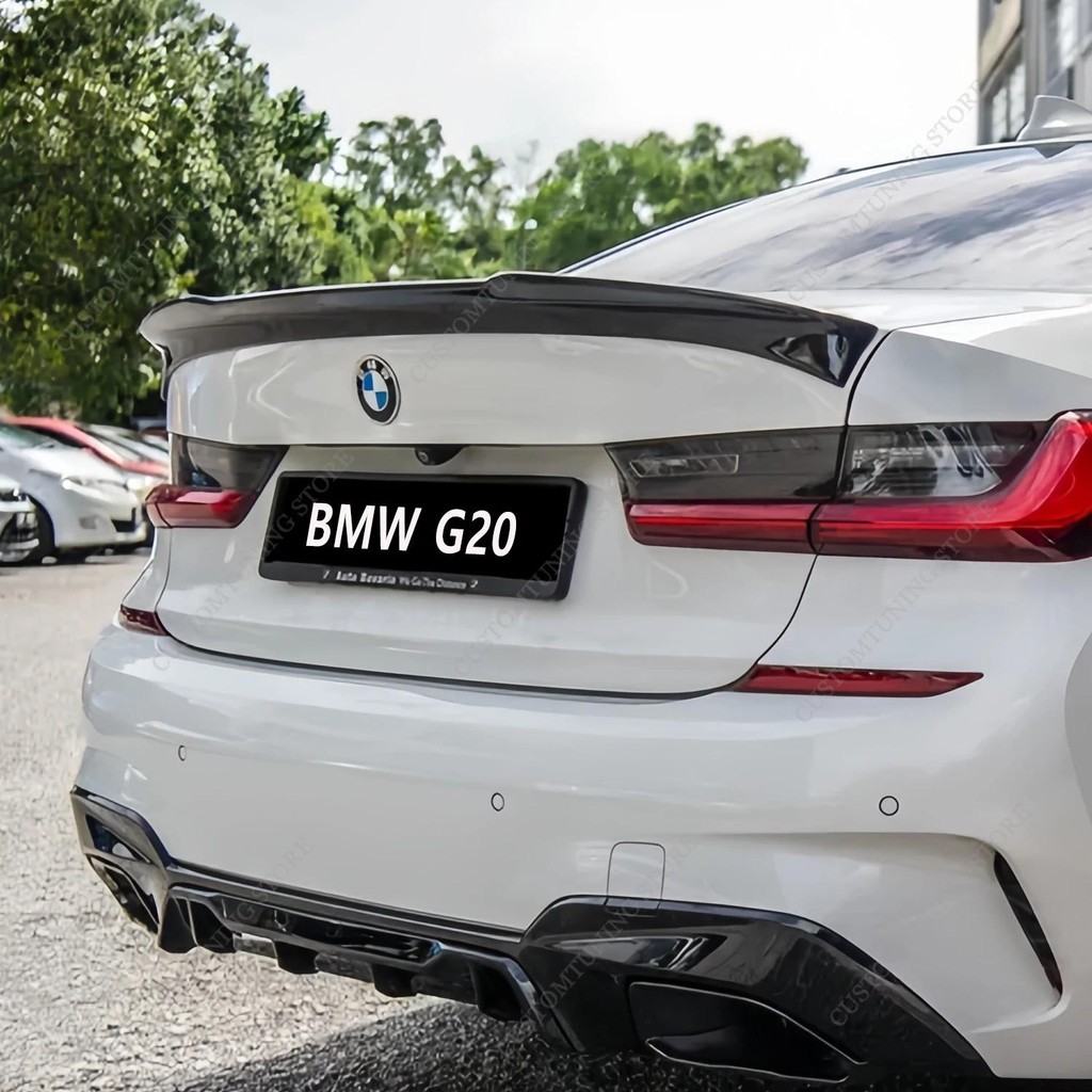 สําหรับ BMW G20 G80 สีดําเงาด้านหลังสปอยเลอร์ 320i 320d 330i 330e 330d M340i M340d 2019-2025 ด้านหลั