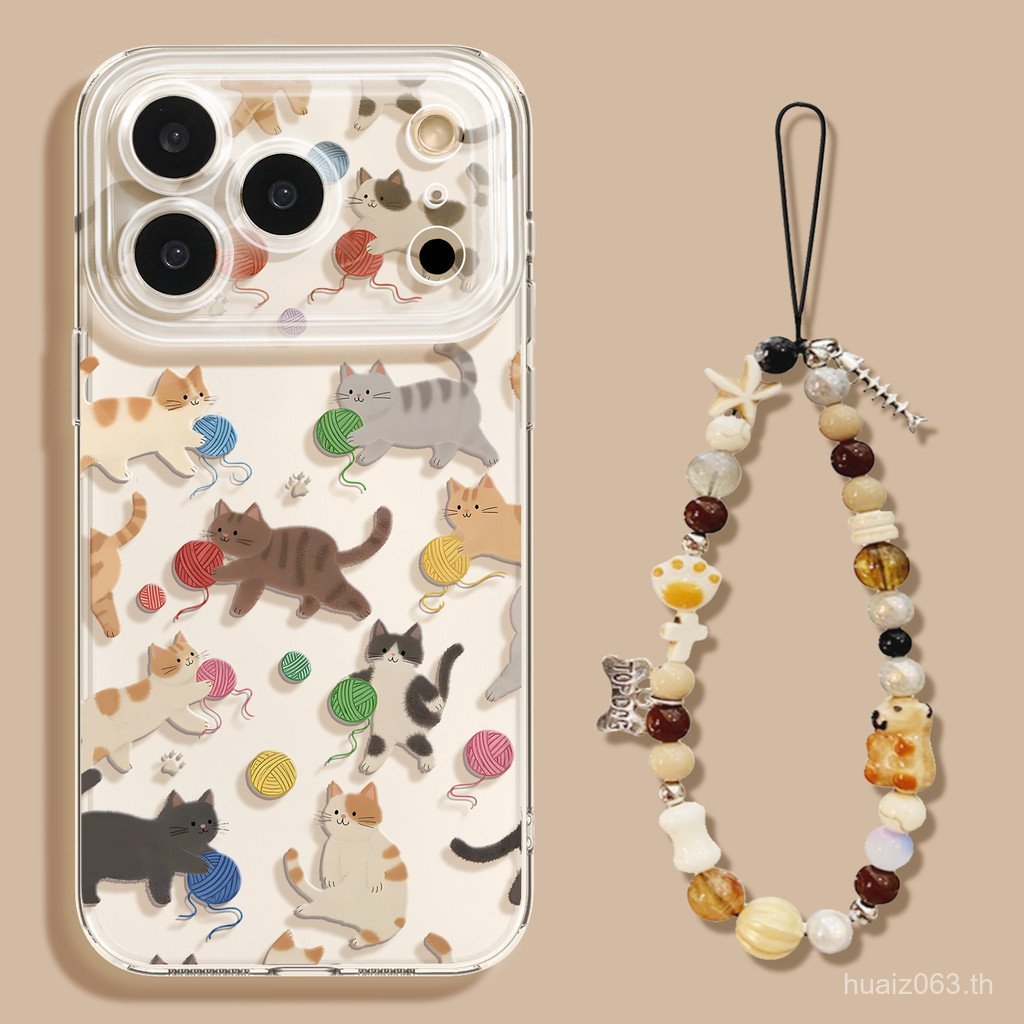 1613 ลูกแมวหญิงโปร่งใส 17promax Apple น่ารัก 17iphone17 เคสโทรศัพท์ที่เหมาะสม 14 Y9DL
