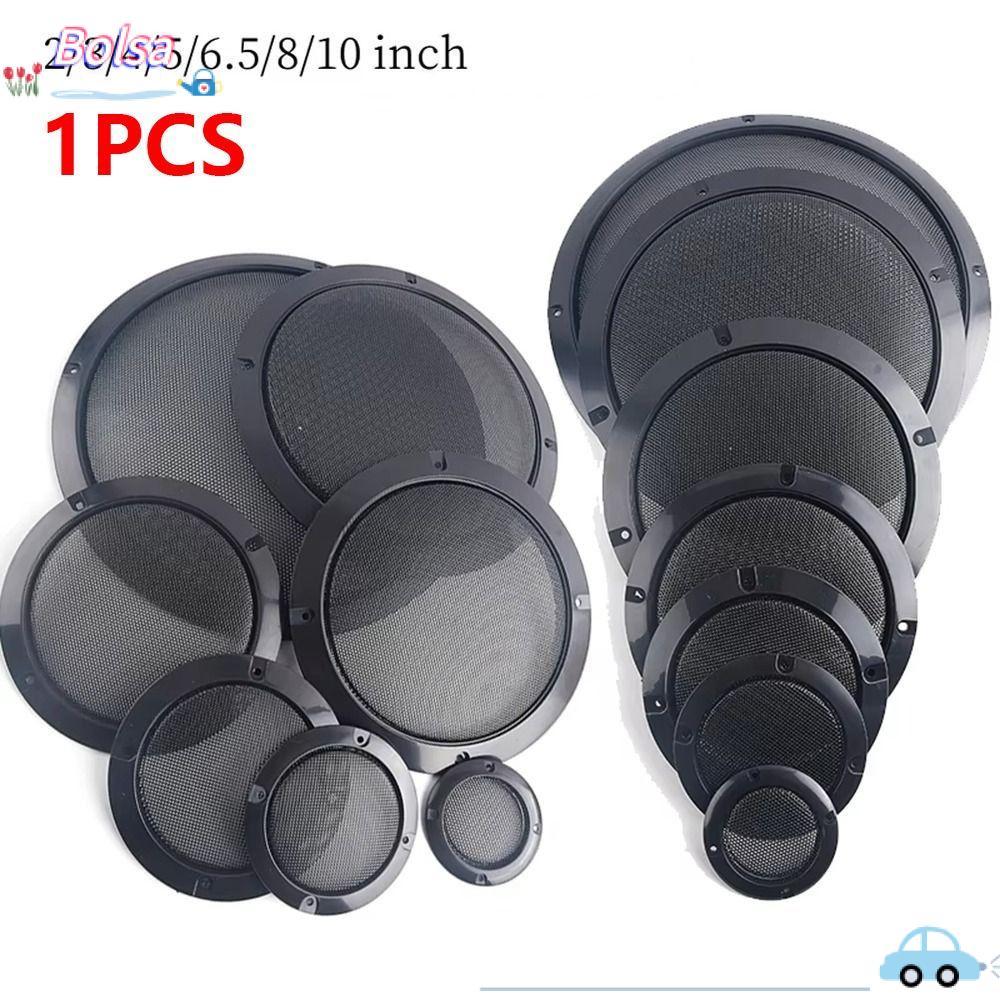 BOLSA 1 ชิ้นลําโพงกรอบพลาสติก,โลหะเหล็กตะแกรงลวดคุณภาพสูงลําโพง,Enclosure Car Home 2/3/4/5/6.5/8/10 นิ้วตาข่ายตกแต่ง