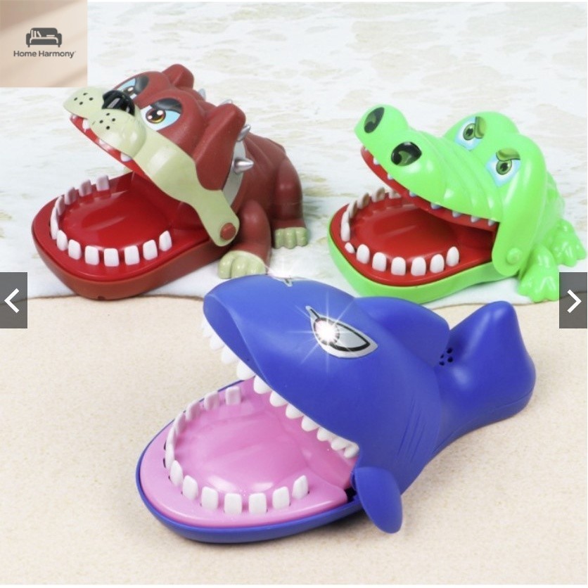 ของเล่นกัดนิ้ว 🦷 ฉลามจระเข้ 🦈 ตกแต่งโต๊ะ 🏠 ของขวัญ 🎁 น่ารัก 💖S00188