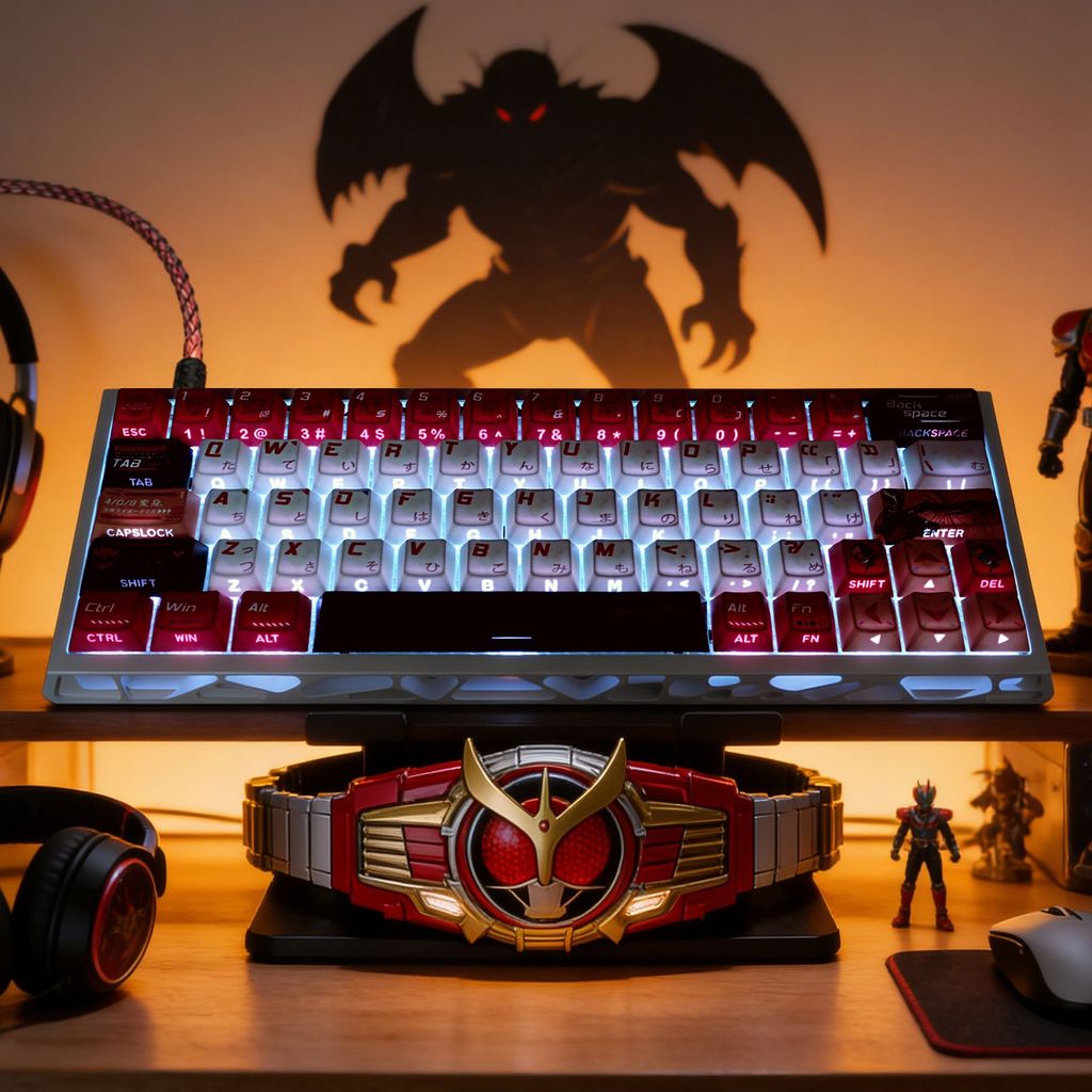 2025 สินค้าใหม่ Kamen Rider Kuga Keycap Original Transparent pc Keys ปรับให้เข้ากับ Ev63 Magnetic Ax