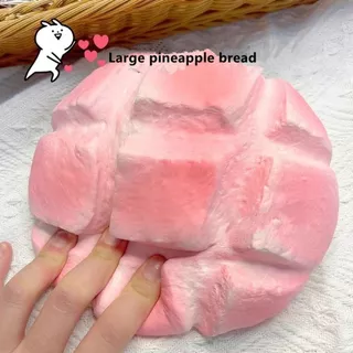 SHOEEMPORIUM Sensory Fidget Bread, Prank ตกแต่งขนมปังจําลอง Squishy ของเล่น, เด็กขนาดใหญ่นุ่มยืดหยุ่นสมจริงสับปะรด Bun Squishy ของเล่นเด็ก