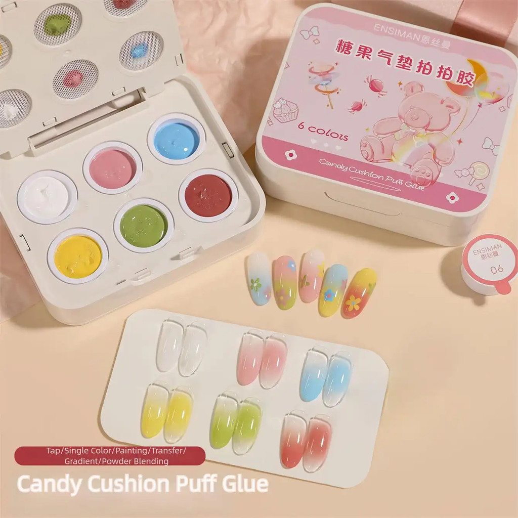 MIANEL 6 สี Macaron ฟองน้ําเล็บเจลเล็บ 2026 ฤดูใบไม้ผลิ/ฤดูร้อน High Saturation Blush & Gradient Polish, DIY Ombre Effect