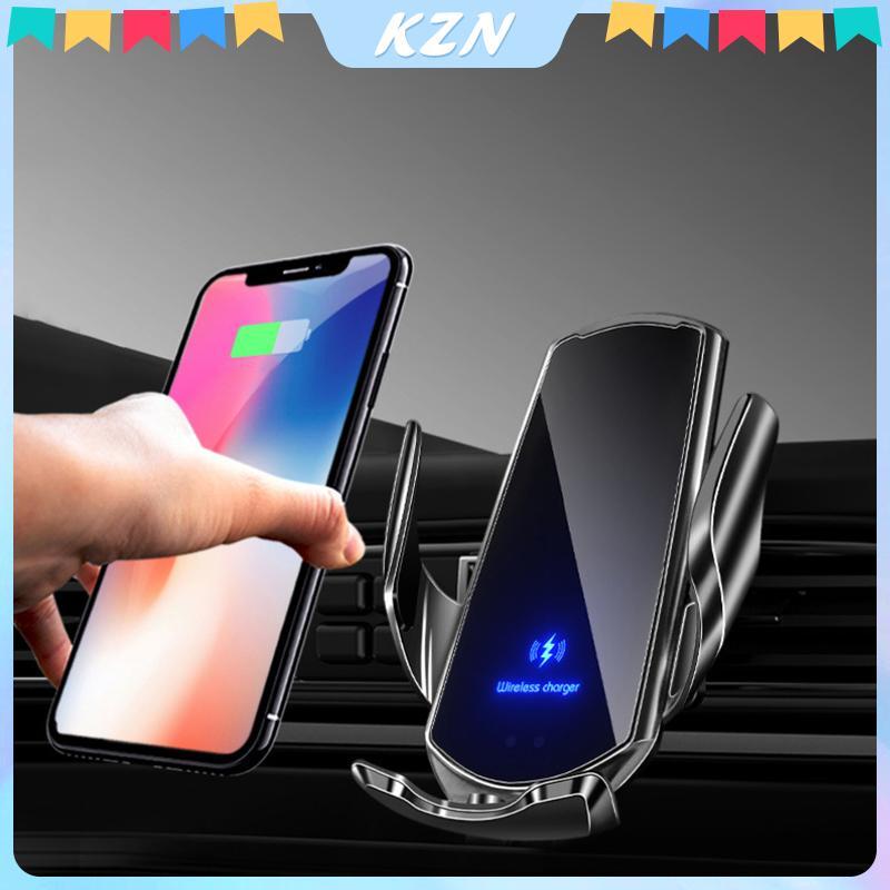 [kzn] Smart Sensor Car Phone Wireless Charger 15W Fast Charging Auto-Clamping Car Phone Holder สําหร