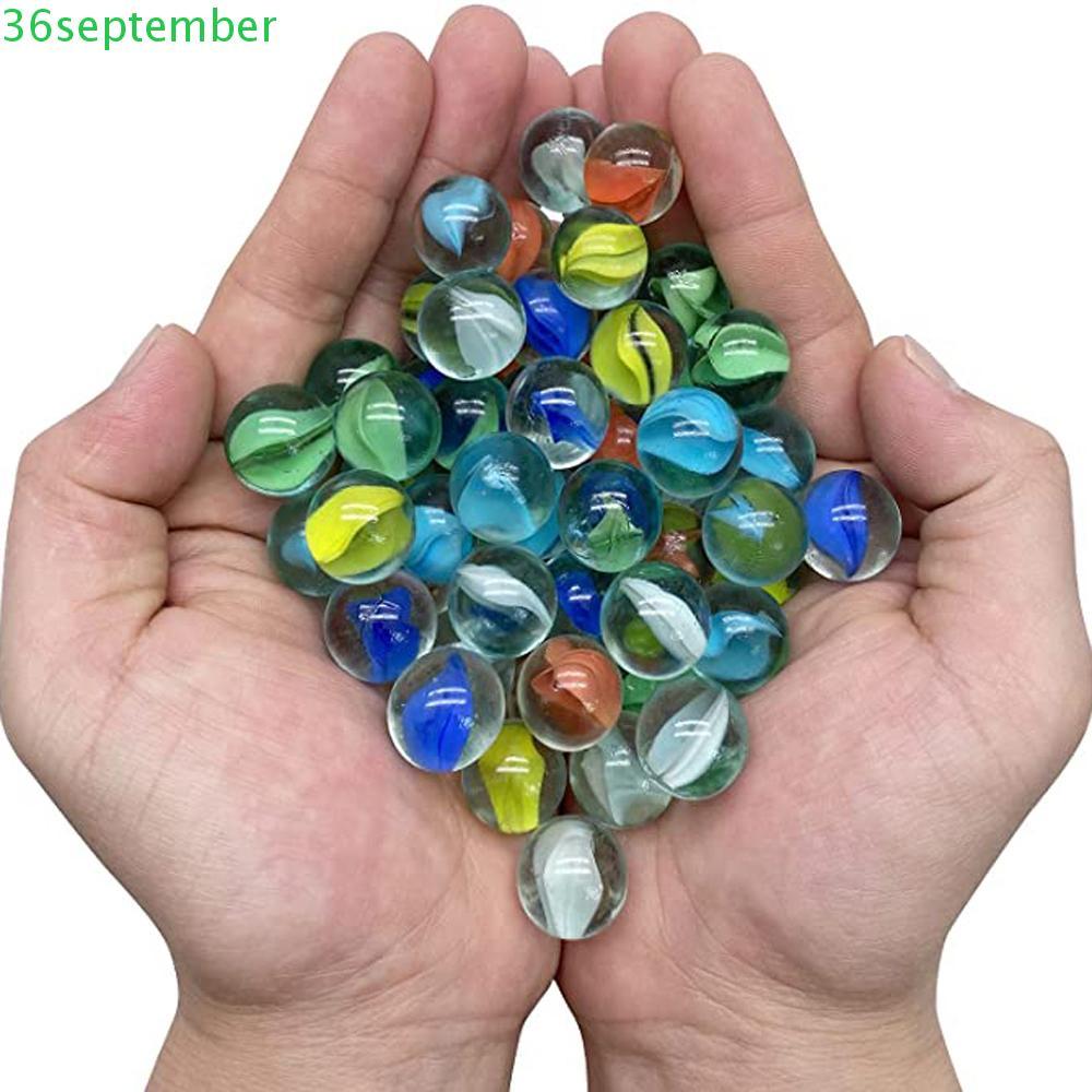 SPEPEMBER ลูกแก้วตกแต่งบ้านตู้ปลา Pinball|เกมรัน 14 มม. สีสันสดใส|ลูกปัดลูกปัด