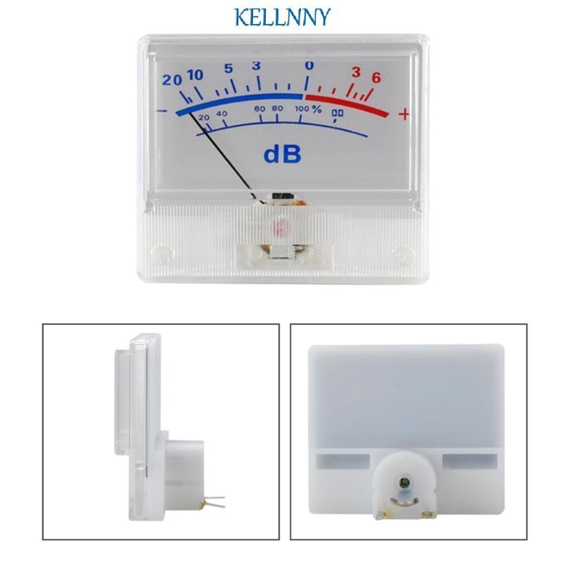 Kellnny Professional VU Meter แบบพกพา DB ระดับ Header กล่องสี่เหลี่ยม VU Meter สําหรับ DIY