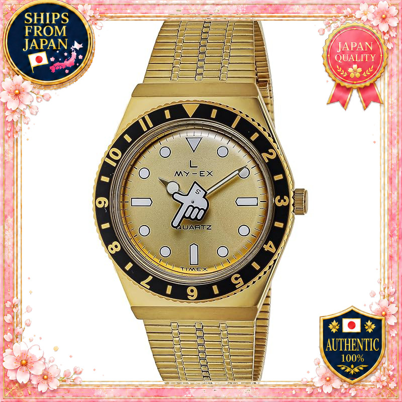TIMEX Q TIMEX Watch Quartz 5ATM Waterproof Mineral Glass Gold Dial TW2W70700 Unisex
