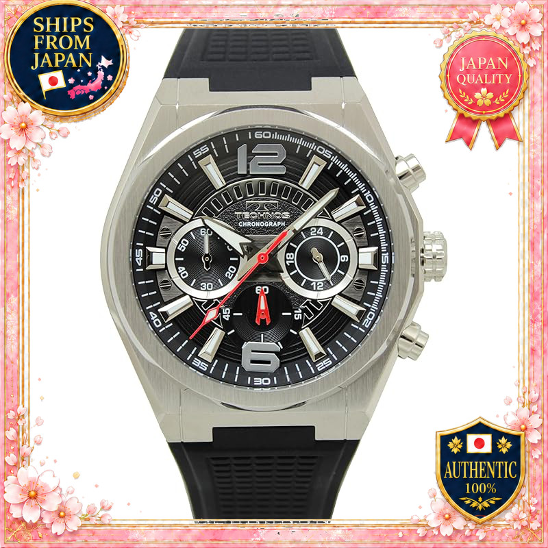 TECHNOS T8B84SB Chronograph 10 ATM Water Resistant