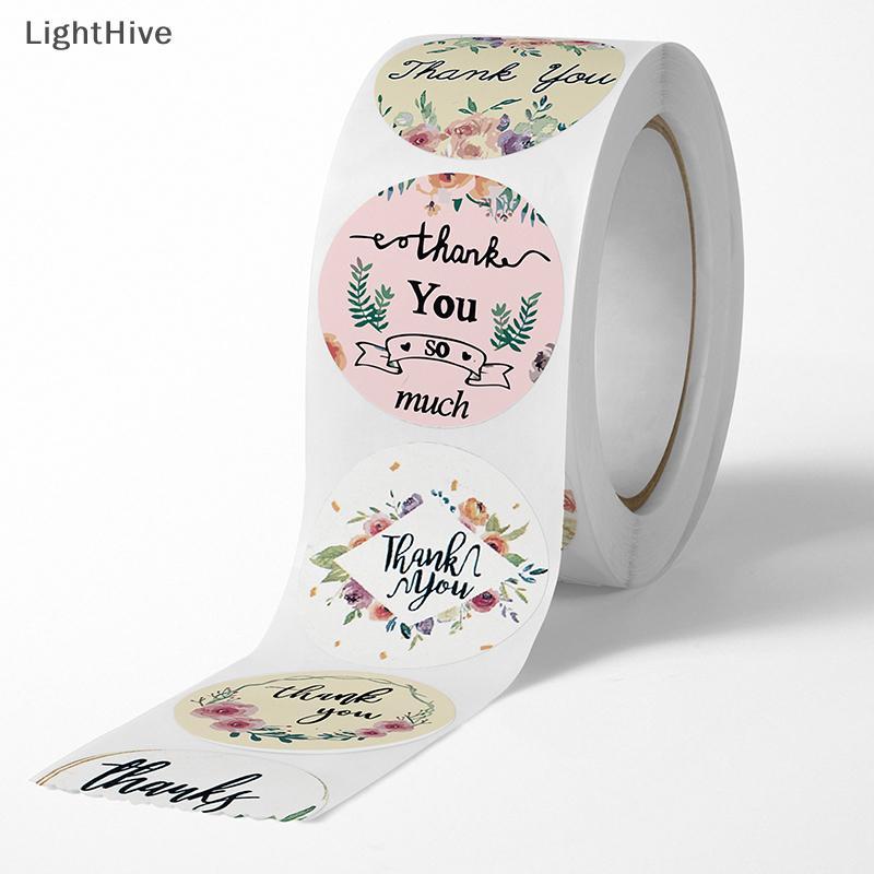 [LightHive] 500 ชิ้น 1 นิ้วดอกไม้โรแมนติกขอบคุณ Stiers ม้วนสําหรับซองจดหมายกล่องเครื่องประดับงานแต่งงานเครื่องเขียน Seal Stier ของขวัญ Lable (TH)