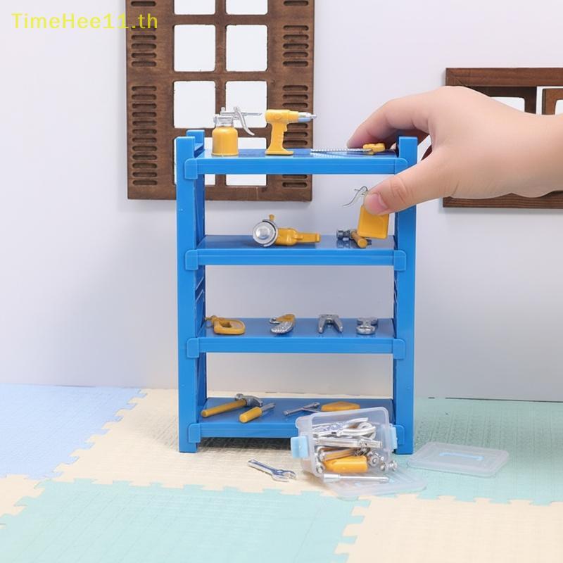 TimeHee Complete 30 ชิ้น 1:12 Scale Mini ชุดเครื่องมือสําหรับ Workshop สมจริงและทนทาน TH