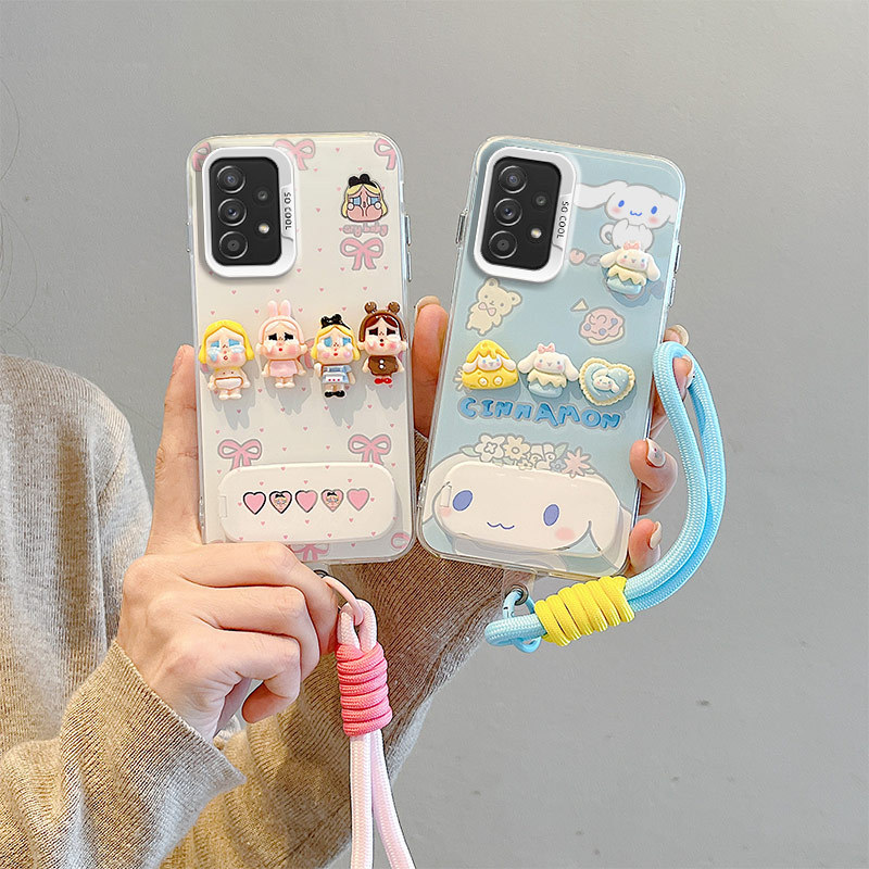 เคส For Samsung A52 4G 5G เคส Samsung A52s ติดตั้งกระจก 3D ตุ๊กตา hard เคสโทรศัพท์ BB-CYJZ