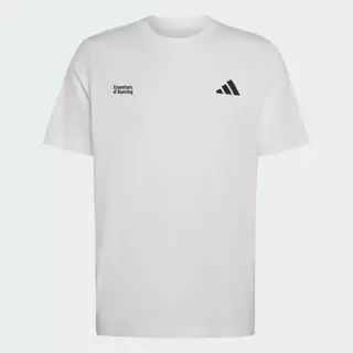 adidas วิ่ง เสื้อยืดพิมพ์ลาย RUN ESSENTIALS ผู้ชาย สีขาว KS2501