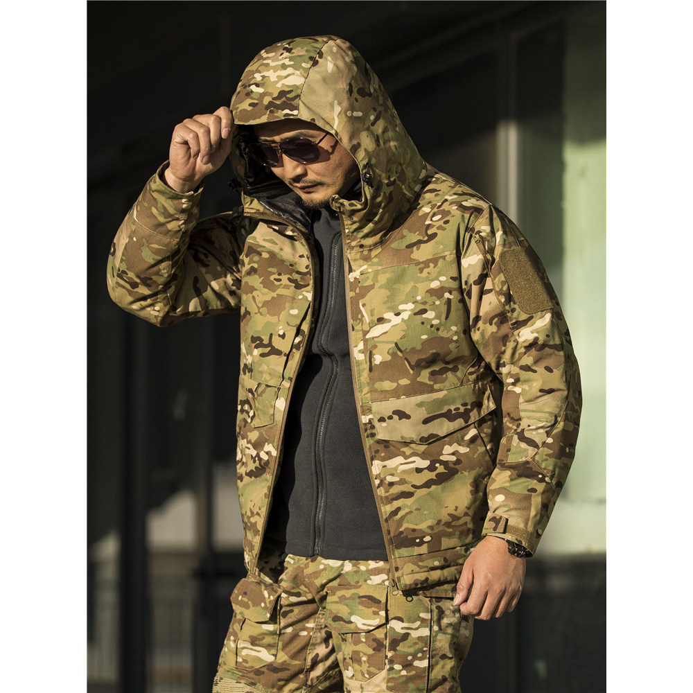 W ฤดูหนาว Consul Spy Photothermal Reflex ยุทธวิธีผ้าฝ้ายเบาะแจ็คเก็ตผู้ชายกลางแจ้ง Warm Windproof เส