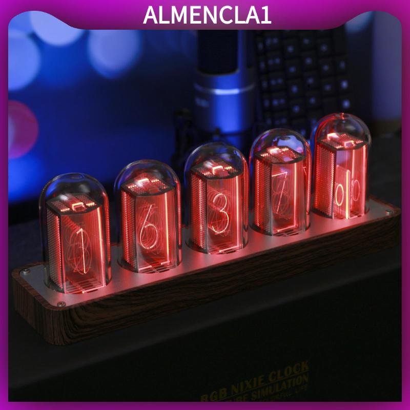 [Almencla1] นาฬิกาหลอด Nixie ปรับ RGB จอแสดงผล LED มัลติฟังก์ชั่นนาฬิกา Nixie หลอดนาฬิกาดิจิตอลสําหร
