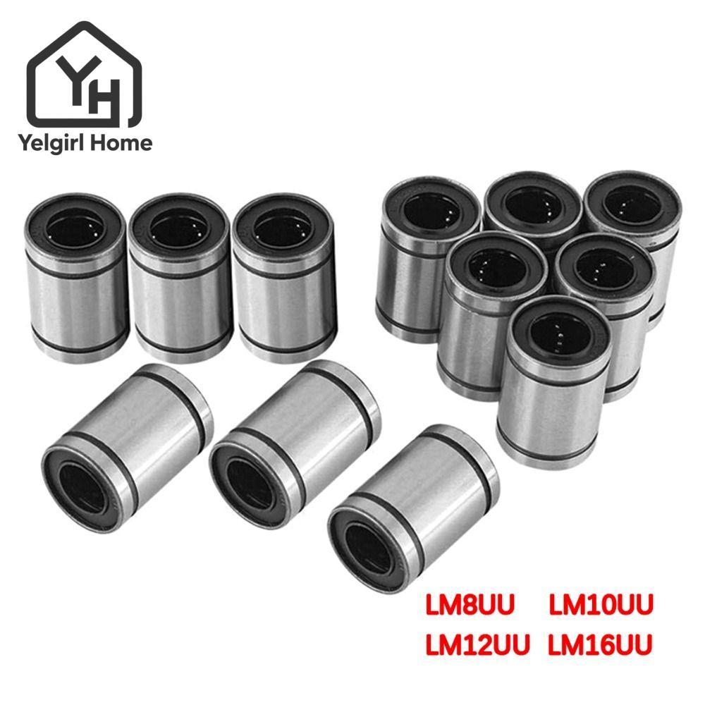 YELGIRLB Bushing Steel สําหรับเครื่องพิมพ์ทนทาน CNC Part LM3UU LM4UU LM5UU LM6UU