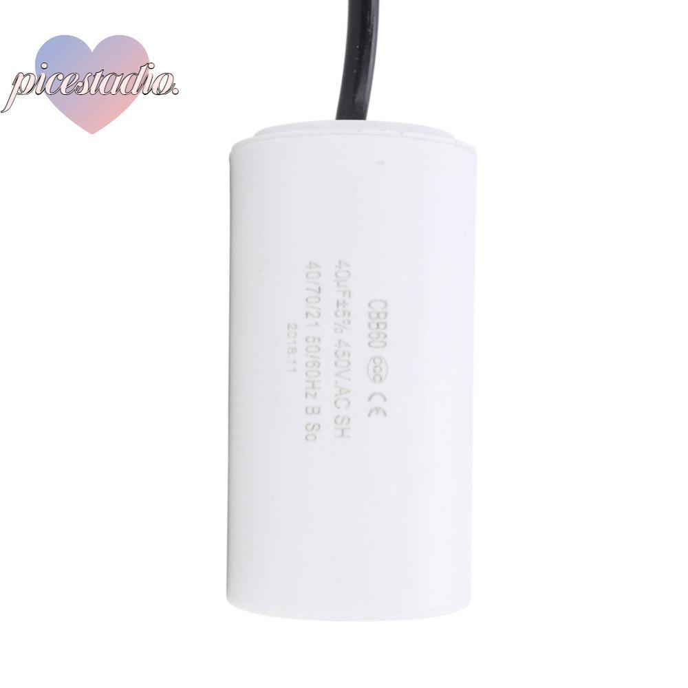 PICESTADIO CBB60 Capacitor, 450V 40uf Motor Running Capacitor, Stable Performance Mini Size Applianc