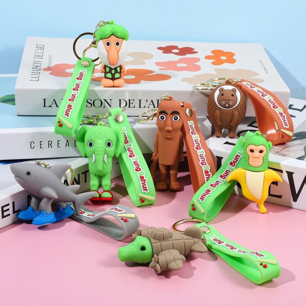 แฟชั่นตุงตุงตุงซาหรุพวงกุญแจการ์ตูนตลกจี้กุญแจแหวนกรณีอุปกรณ์เสริมกระเป๋า ที6n8