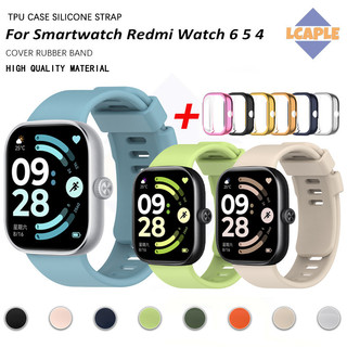 กรณีป้องกัน Gores TPU + สายซิลิโคนสำหรับ for Redmi Watch 6 5 4 ปกป้องหน้าจอ อุปกรณ์เสริมสายยางสำหรับ for Redmi Watch 6 5