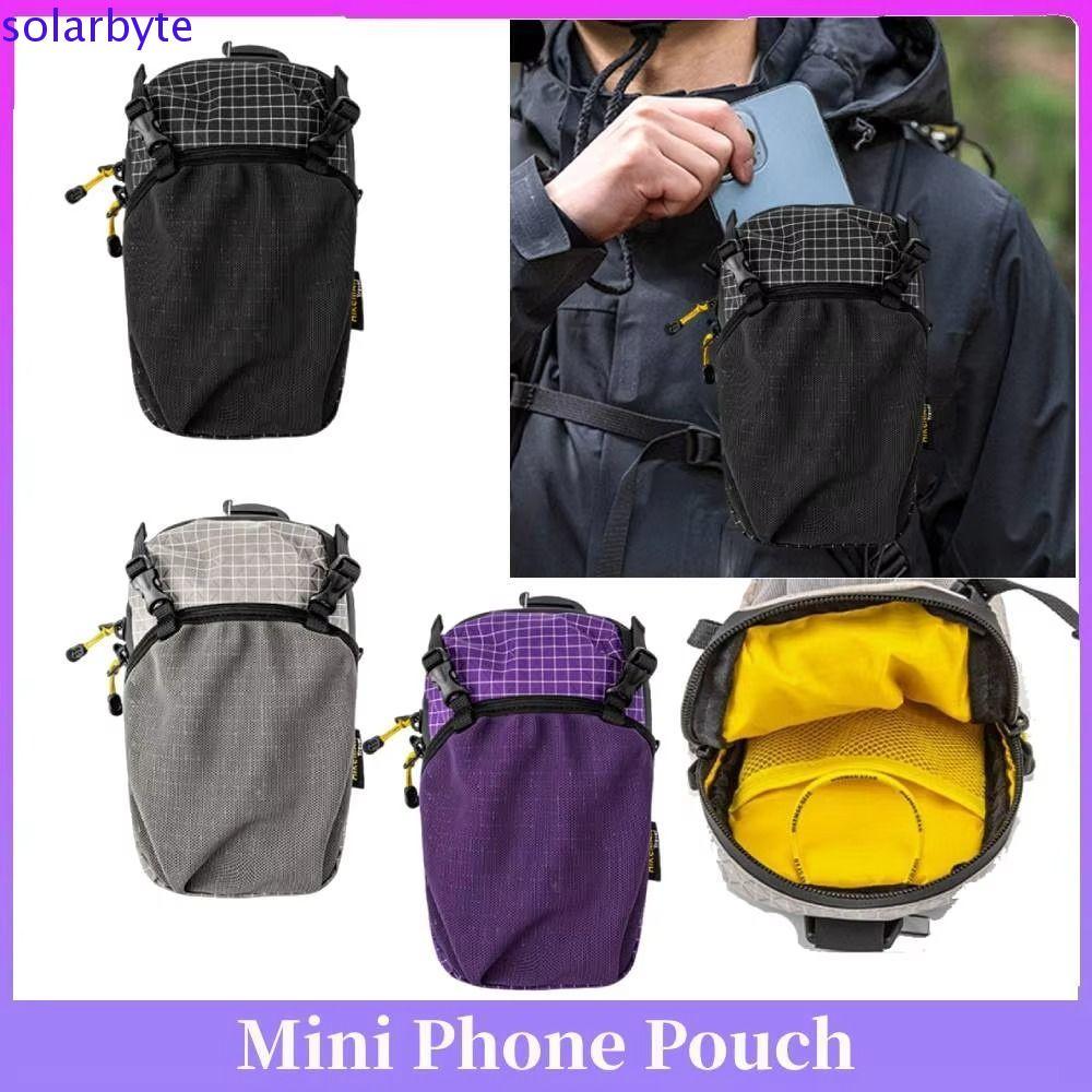 SOLARBYTE กระเป๋าโทรศัพท์กลางแจ้ง, Quick-Adjust Strap Backpack Expansion Water Bottle Holder Bag, Ha
