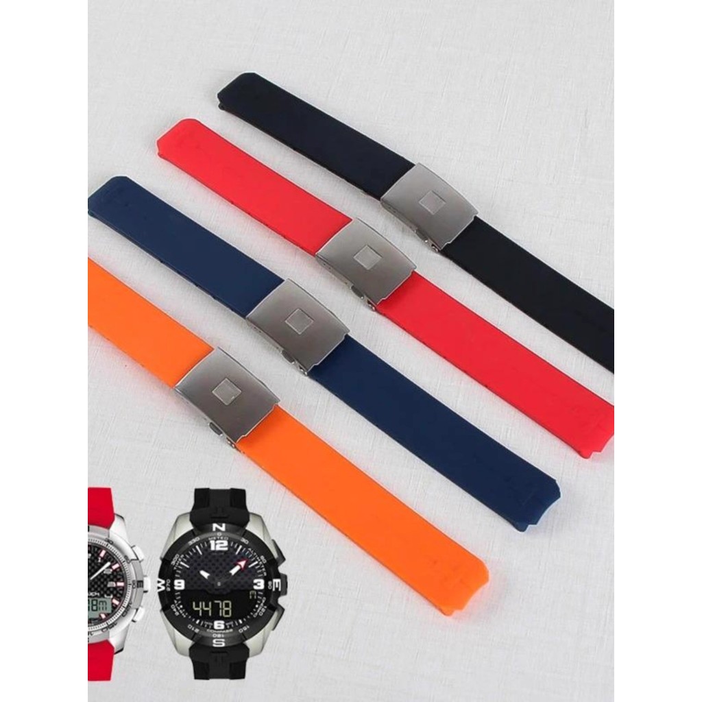 คุณภาพดี TISSOT TISSOT สายซิลิโคน TISSOT 20/21 มม.ผู้ชายนาฬิกายางกันน้ํา T121 T047 T013