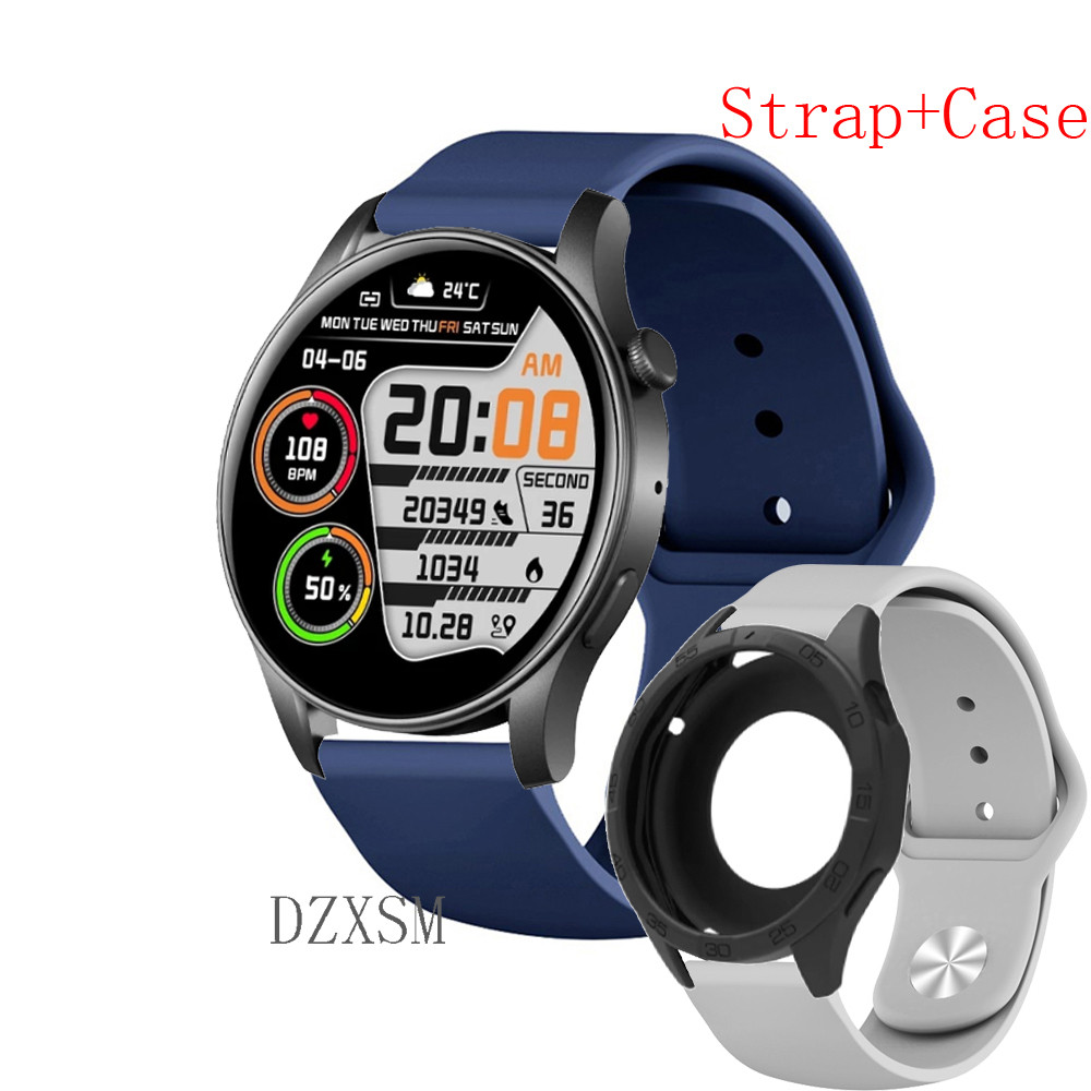 COLMI V73 สายคล้อง + สําหรับ COLMI V73 ฝาครอบป้องกันหน้าจอซิลิโคนสมาร์ท Watchband สร้อยข้อมือกันชนนา