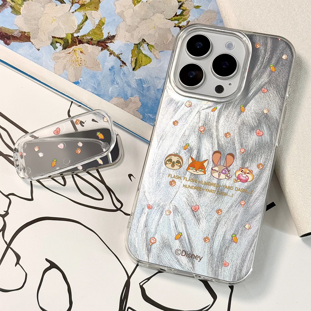 เคสโทรศัพท์หรูหราแบบตั้งกระจกลายการ์ตูนแฟชั่น For iphone 17 15 16 13 11 12 14 Pro Max 7Plus XR 16 14 15 Plus X XS MAX SE