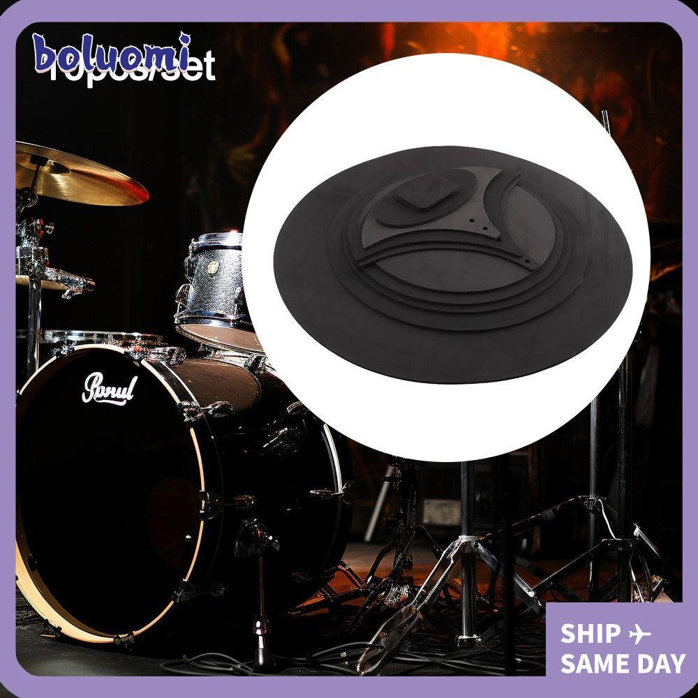 BOLUOMI กลองแผ่นเก็บเสียง,ยางโฟม Drumming Practice Pad Sound Practice Pad, สําหรับ Jazz Battle Silencer กลองชุดออกกําลังกายแจ๊สกลอง Mute