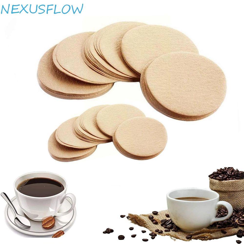 NEXUSFLOW Cafe กระดาษกรอง 56 มม./60 มม./68 มม.ต่อแพ็คเครื่องมือห้องครัว Moka Pot Dripper อุปกรณ์เครื