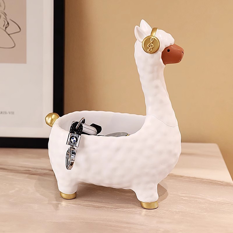 Entrance Key เครื่องประดับห้องนั่งเล่นโต๊ะกาแฟรองเท้า Doorway Alpaca เครื่องประดับพิธีขึ้นบ้านใหม่ขอ