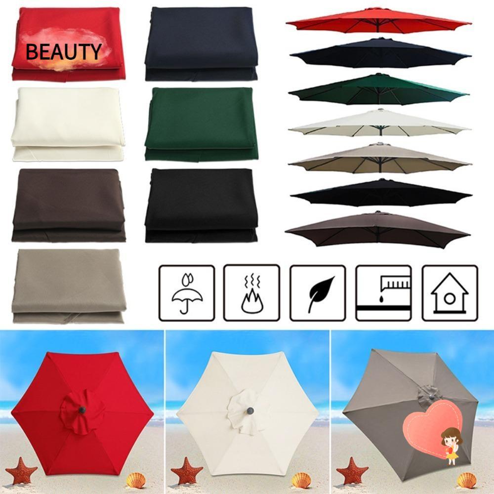 BEAUTY Parasol Canopy 2m 6 Arm Patio Garden Round Camping Sun ร่ม