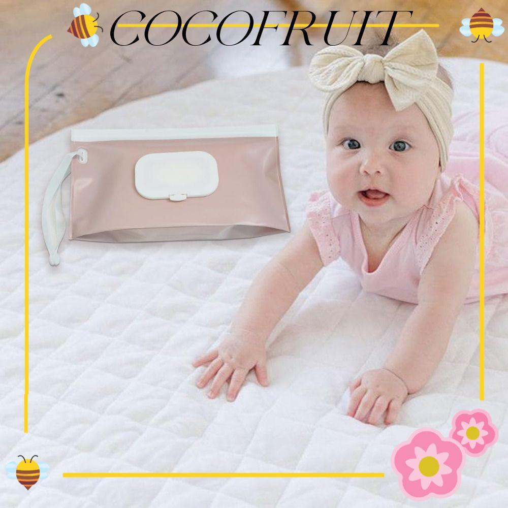 COCOFRUIT Baby Wipes Dispenser, Refillable Baby Wipes Holder, Hot Portable Baby Wipes Container for 