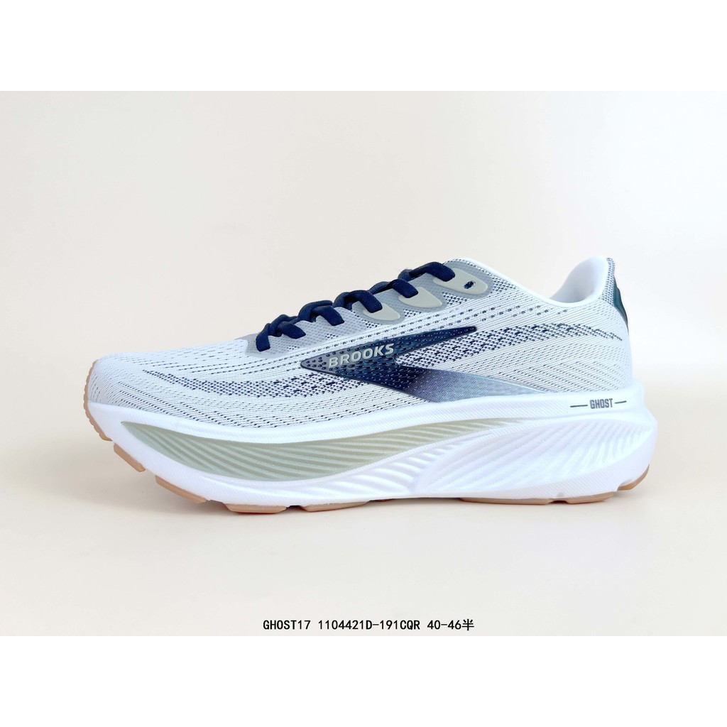 Brooks Ghost 17 รองเท้าวิ่ง DNA Loft V3 ไนโตรเจน Supercritical โฟม Midsole Double Jacquard ตาข่ายกัน