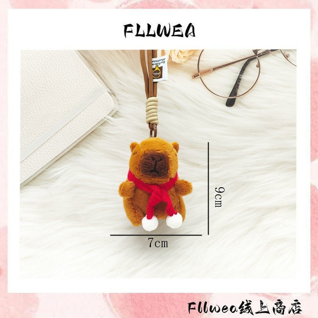 Kapibala Kapibala Merchandise จี้คริสต์มาสของขวัญน่ารัก Kapibala จี้กระเป๋าตุ๊กตานักเรียน Creative P