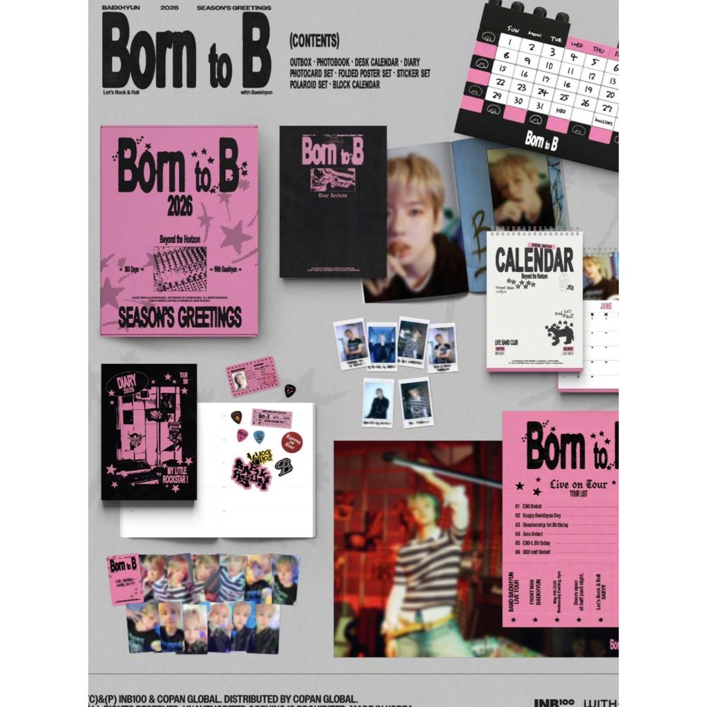 [POP Reds Hall] 2026 ปฏิทินตั้งโต๊ะ Pre-Sale BAEKHYUN ปฏิทินตั้งโต๊ะ BAEKHYUN-2026 SEASONS GREETINGS