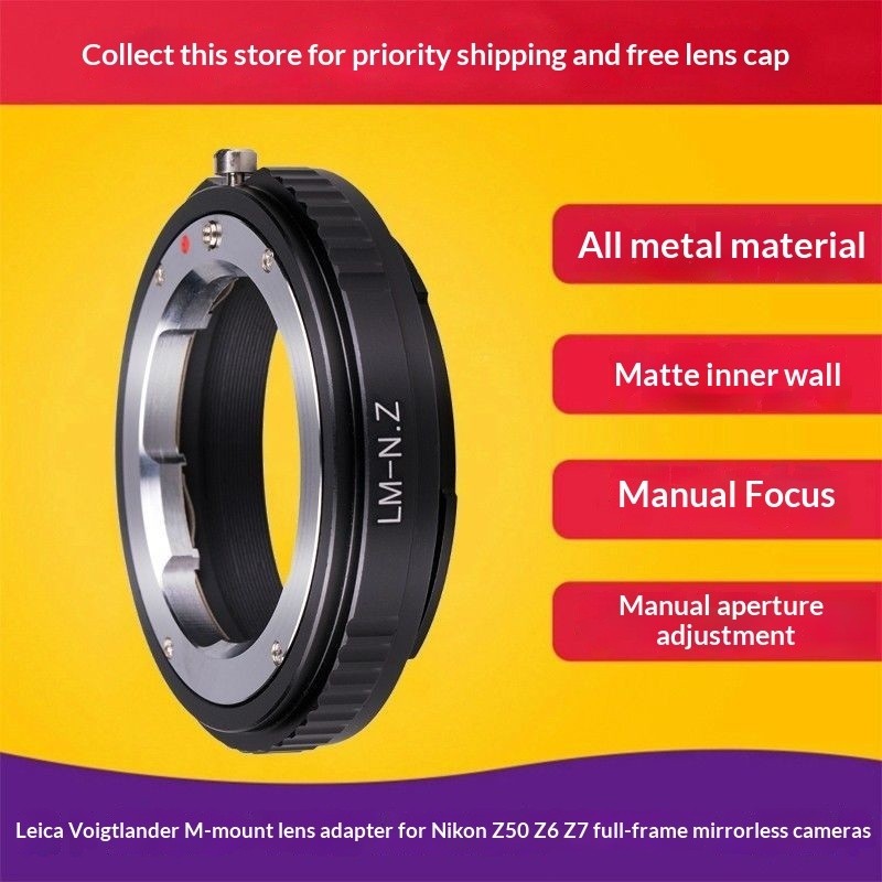 [ประหยัดสุดๆ] LM-N/Z แหวนอะแดปเตอร์เลนส์พอร์ต Leica M ถึง Ni Z5/Z6/Z7/Z62/Z63/Z72/Z8 พลังกล้อง
