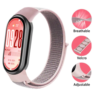 เข็มขัดไนลอน for Xiaomi Mi Band 10 9 8 เข็มขัด Mi Band 7/6/5/4/3 อุปกรณ์เสริมสำหรับเข็มขัดกีฬา for Miband 8 7 6 5 4 3