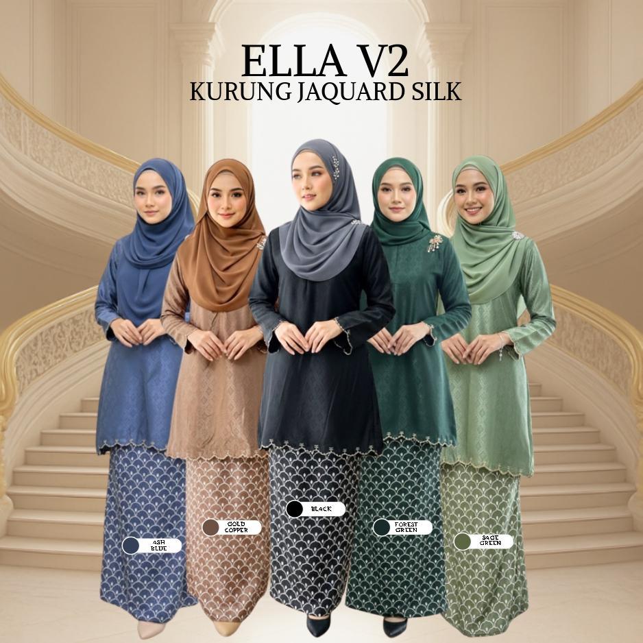 ZOELLA COUTURE - ELLA V2 KURUNG JAQUARD SILK BAJU RAYA MATCHING MOTHER CHILD 2026