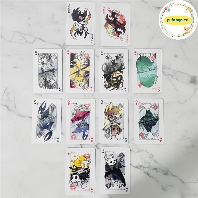 Pufangnice Hollow Knight สีดําสีขาวเล่นการ์ดเกม Group ชุดสะสมสําหรับเกมปาร์ตี้ Cardistry และ Magic T