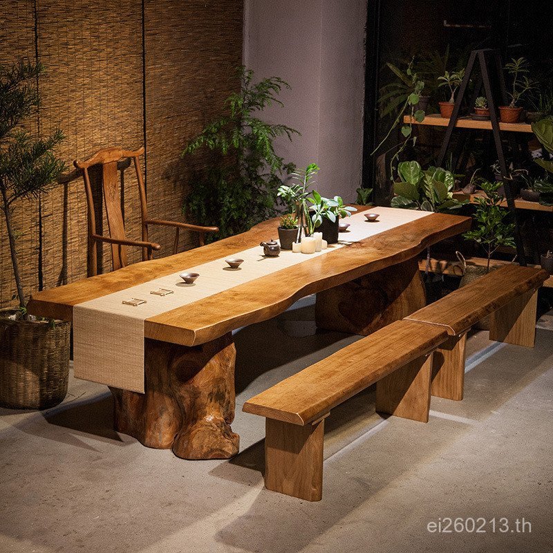 โต๊ะเก้าอี้ครัวเรือนเข้าสู่ระบบโต๊ะกาแฟรวมกันสํานักงานขนาดเล็กเซนไม้เนื้อแข็งใหม่จีนขนาดใหญ่คณะกรรมก