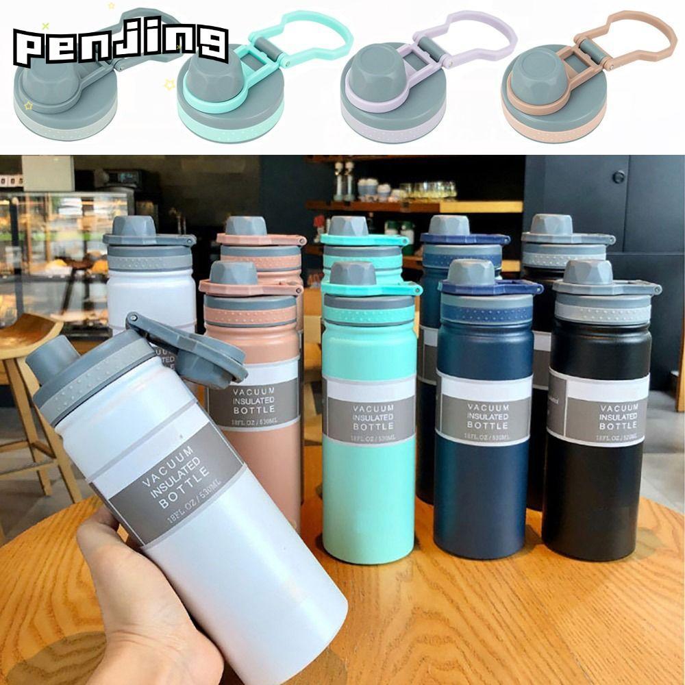 PENJING 1 ชิ้นถ้วย, 530 ml/750 ml Splash Proof ขวด, Multicolor PVC TS-8706B/TS-8709B พร้อมซีลแหวนปิด