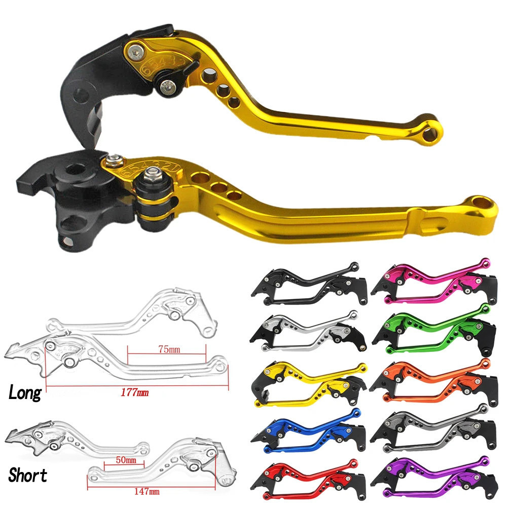 ยาวและสั้นรถจักรยานยนต์ CNC คลัทช์เบรคแบบปรับได้สําหรับ Kawasaki ZX6R ZX636R ZX6RR 2000-01-2002-2003
