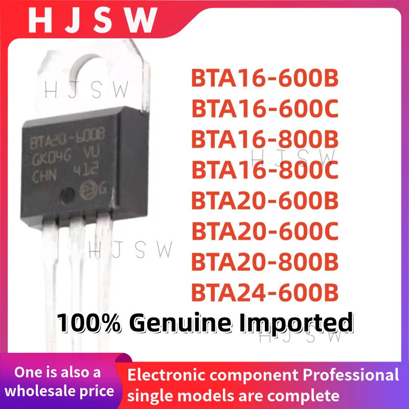 5PCS BTA16-600B BTA16-600C BTA16-800B BTA16-800C BTA20-600B BTA20-600C BTA20-800B BTA24-600B TO-220 