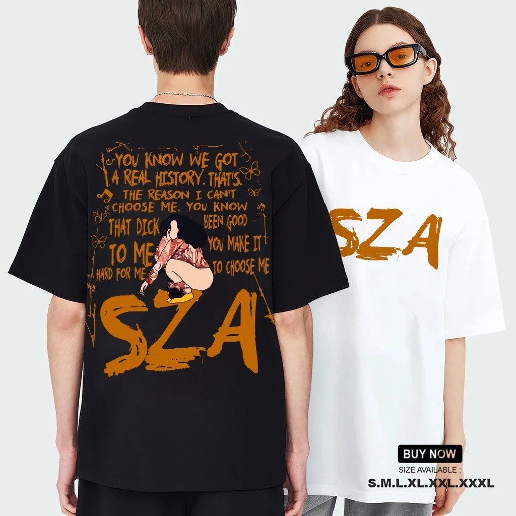 SZA deluxe album lana fun design large print cotton T-shirt fan T-shirt sos