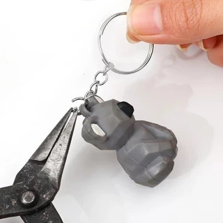 100/200/300PCS พวงกุญแจเปล่าโลหะ - แหวนแยก Keyfob Lobster Clasp Key จี้