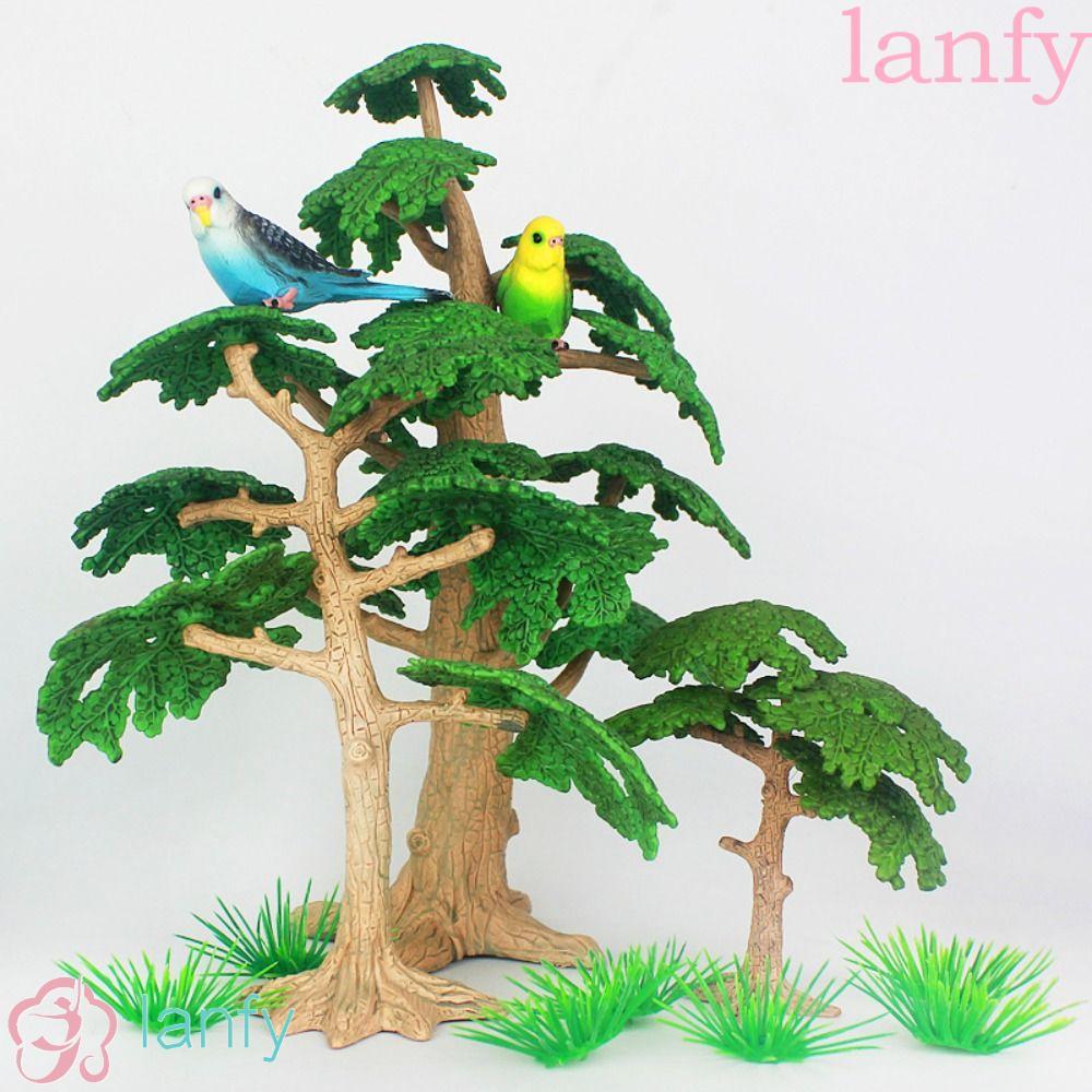 LANFY จําลอง Cypress, Cypress Pine Trees Coconut Tree, พืชนิเวศวิทยาพลาสติก Mini Vivid Landscape Tre