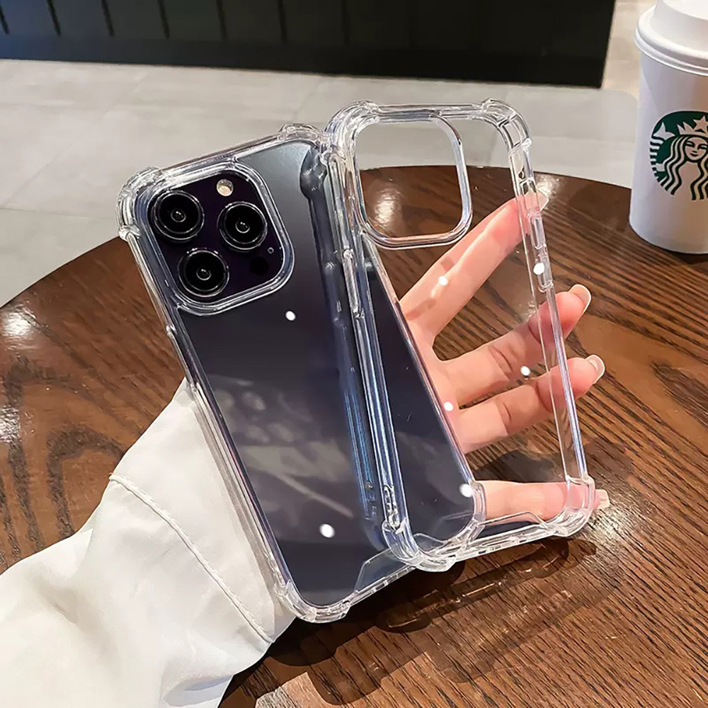 เคสใส For iPhone 17 Pro Max 16 15 14 13 12 11 17 Air X XS XR 8 7 Plus SEเคสโทรศัพท์มือถืออะคริลิคใส แบบแข็ง กันกระแทก