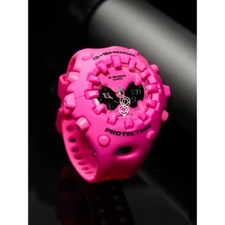 นาฬิกากันน้ํามัลติฟังก์ชั่นยางกีฬาผู้ชาย GA-V01 สีดํา 49 มม. แสดงอนาล็อกและดิจิตอล